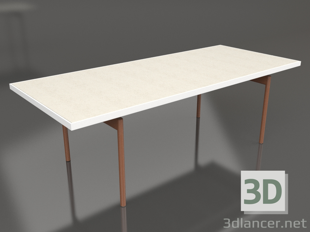 3d model Mesa de comedor (Blanco, DEKTON Danae) - vista previa