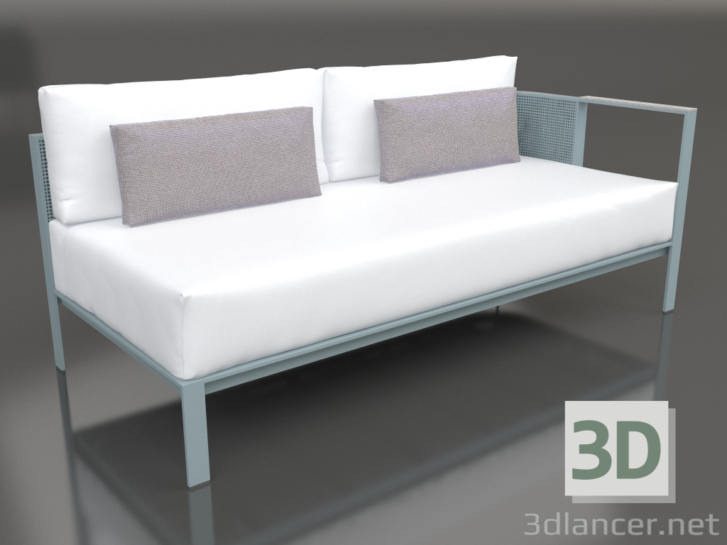 modello 3D Modulo divano, sezione 1 destra (Grigio blu) - anteprima