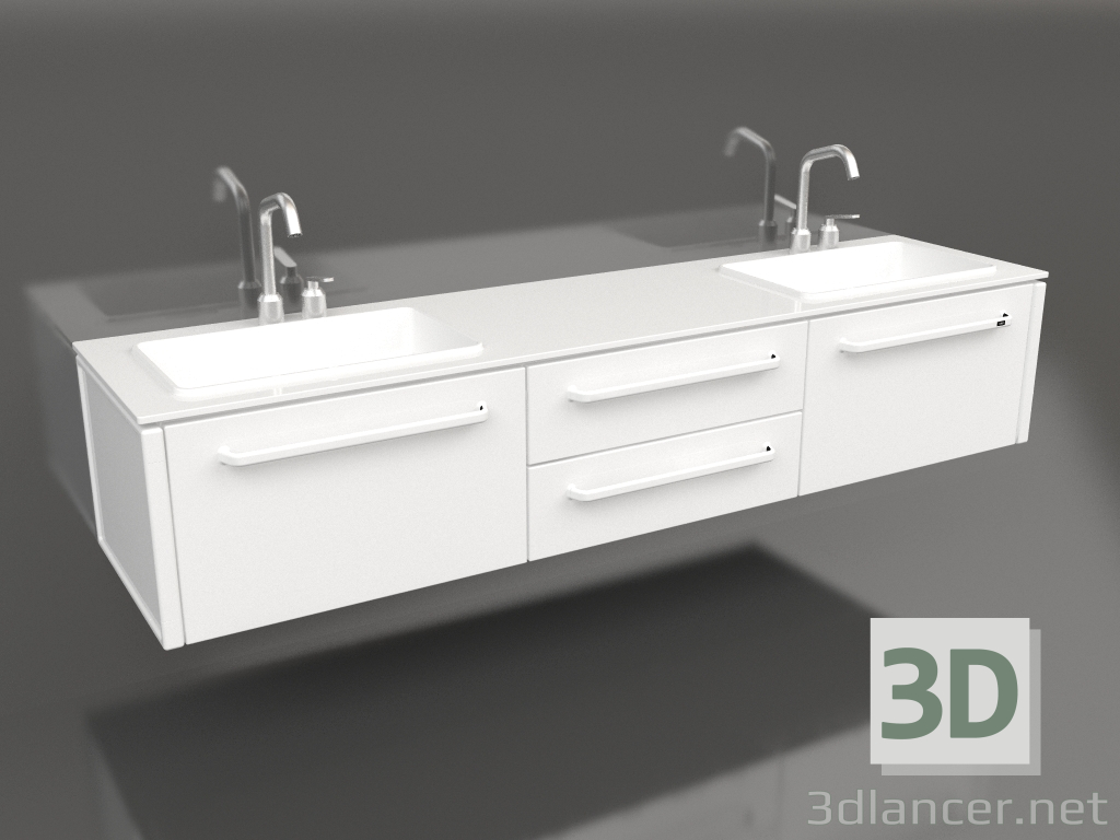 modello 3D Modulo bagno grande VIPP983 - anteprima