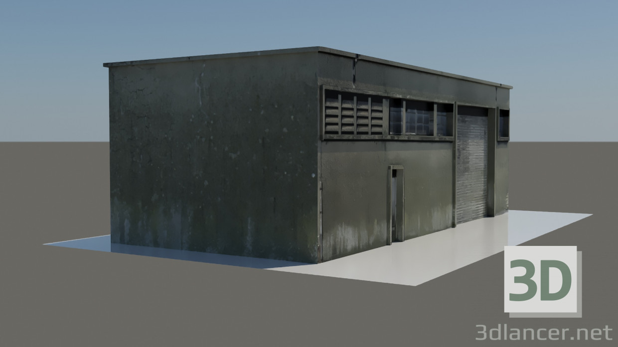 3d model Construccion Industrial - vista previa