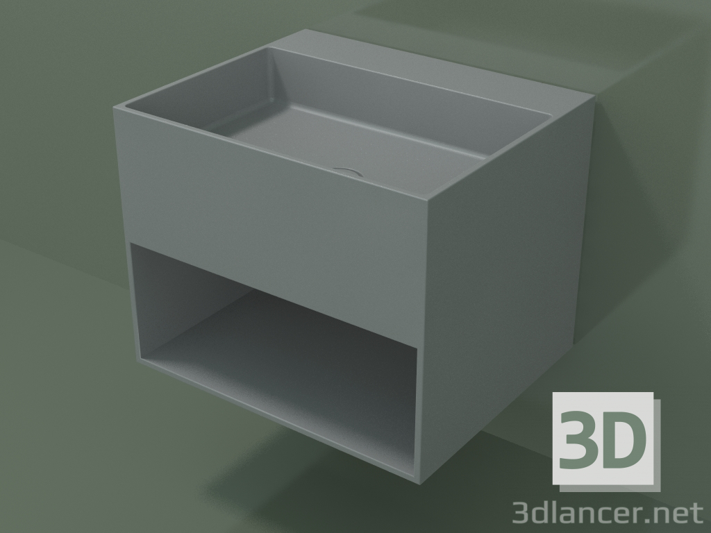 3d model Lavabo de pared Giorno (06UN33301, Silver Grey C35, L 60, P 50, H 48 cm) - vista previa