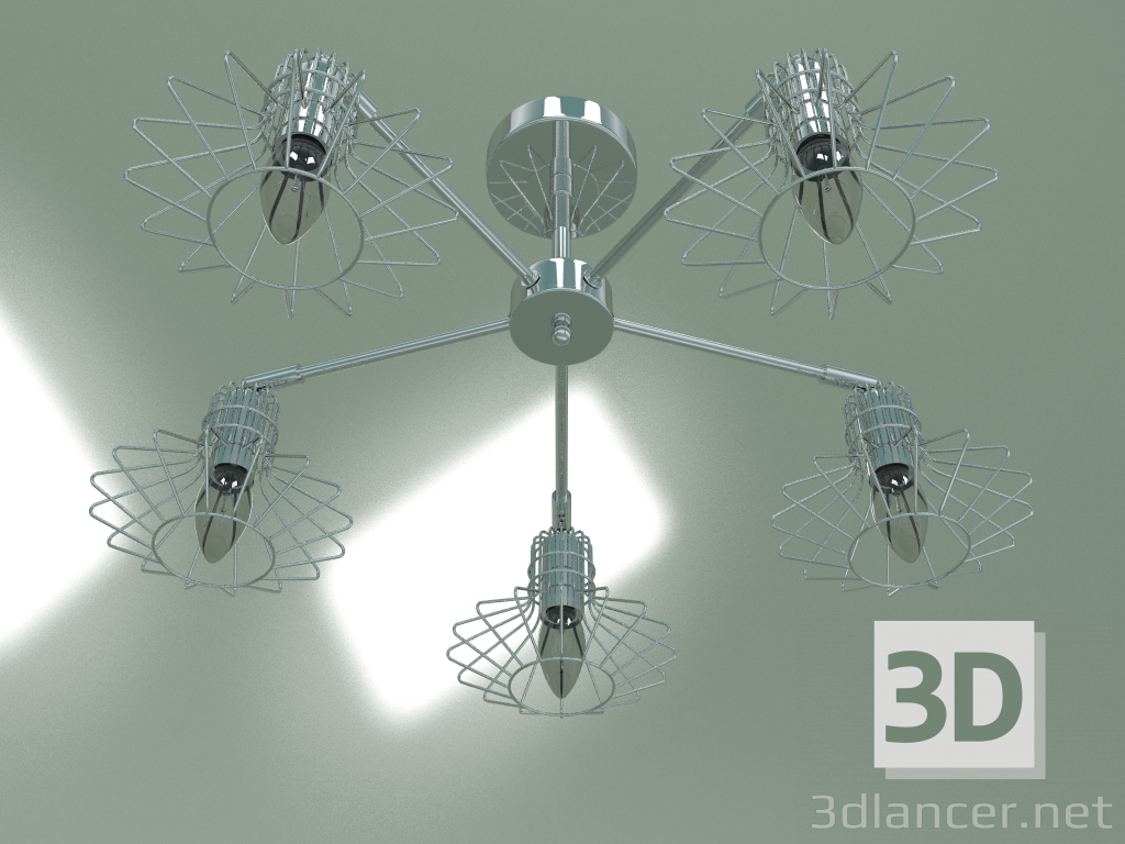 3D Modell Deckenlüster 70108-5 (Chrom) - Vorschau