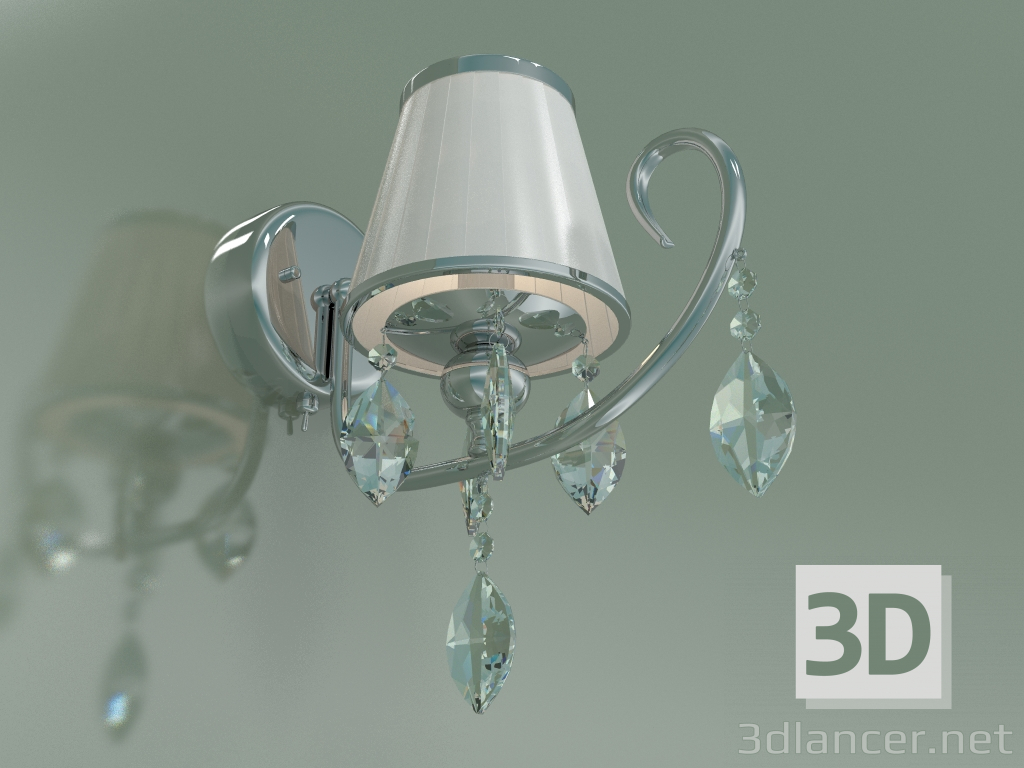 Modelo 3d Arandela 10021-1 (Cromo cristal transparente Strotskis) - preview