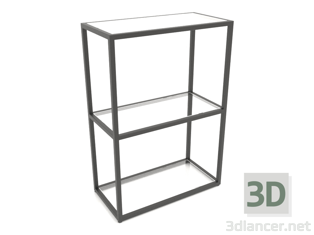 3d model Rack-console rectangular (GLASS, 60x30x86, 3 shelves) - preview