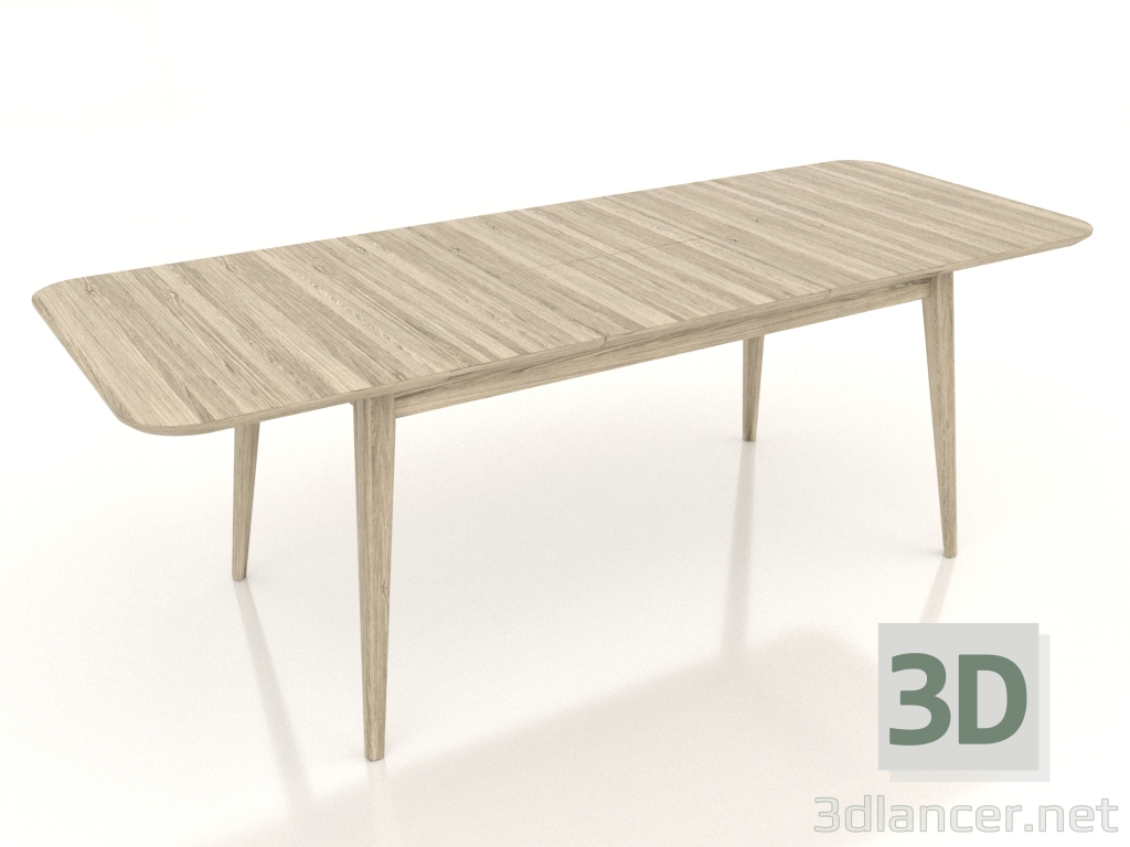 3D modeli Yemek masası 2100x800 mm (açık meşe) - önizleme