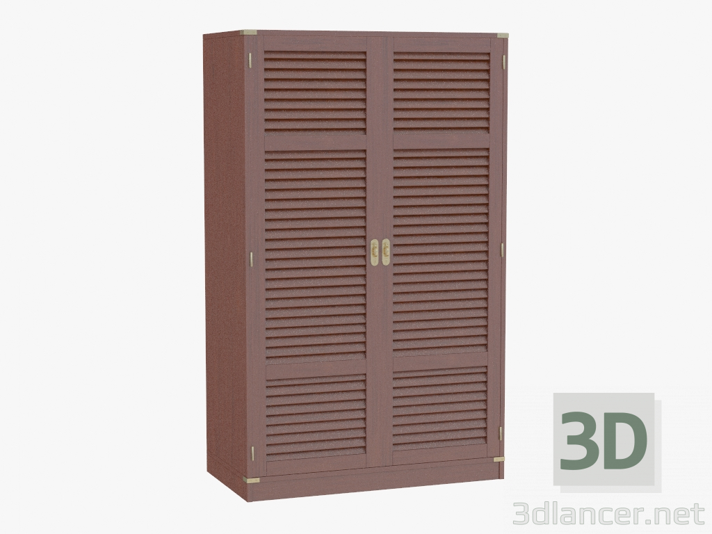 Modelo 3d Guarda-roupa de guarda-roupa de duas portas - preview