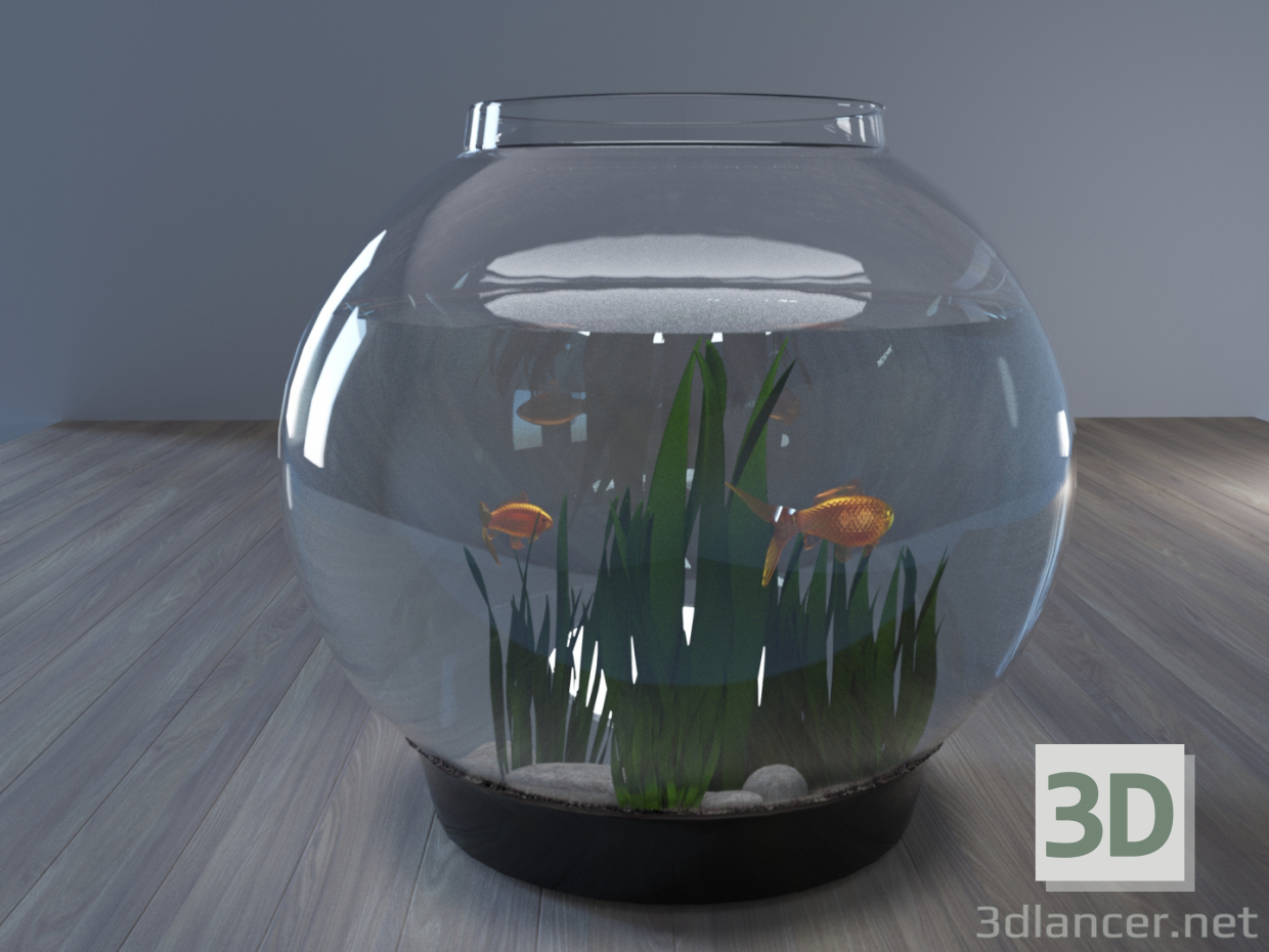 Goldfisch-Aquarium 3D-Modell kaufen - Rendern