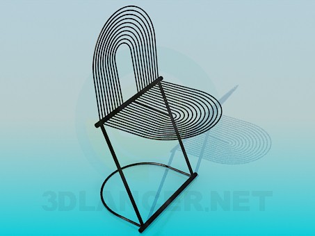 3d model Metal chair - preview