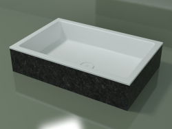 Countertop washbasin (01R141301, Nero Assoluto M03, L 72, P 48, H 16 cm)