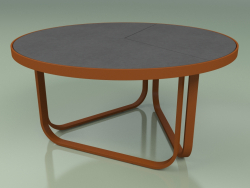 Table basse 009 (Metal Rust, Glazed Gres Storm)