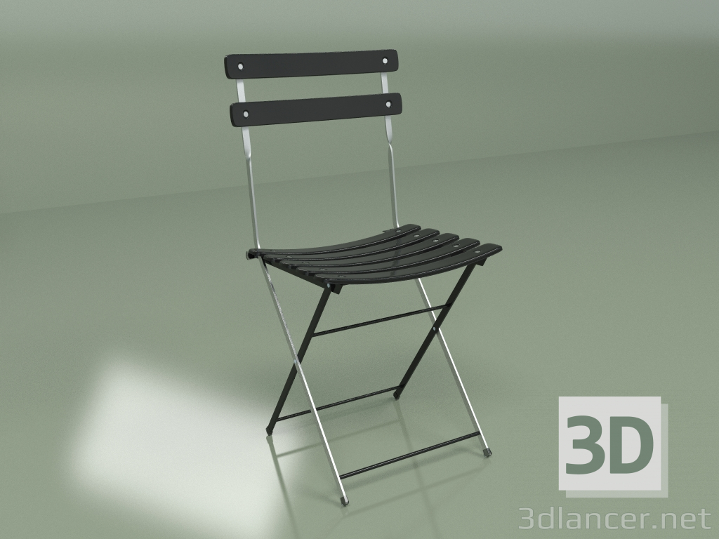 3d model Silla Cortile (negro) - vista previa