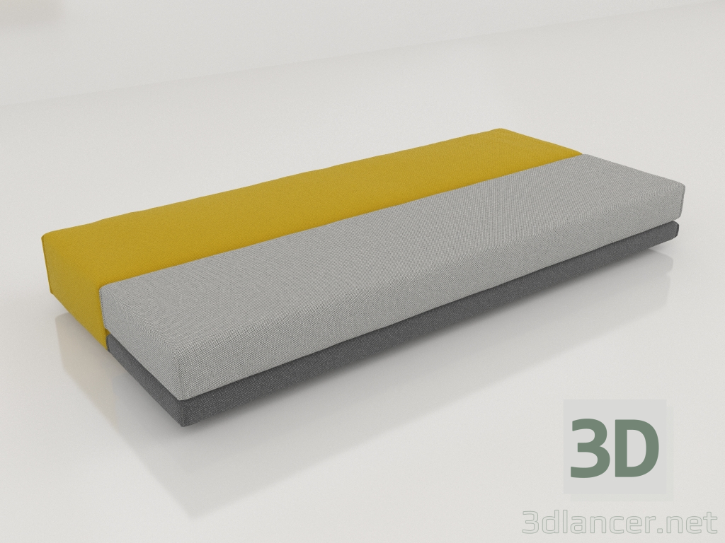 modello 3D Panca letto (aperto) - anteprima