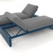 3d model Cama doble para relax (Gris azul) - vista previa