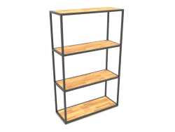 Rectangular rack (WOOD, 80x30x128, 4 shelves)