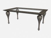 Mesa rectangular de comedor para piernas rizadas Traviata Z01