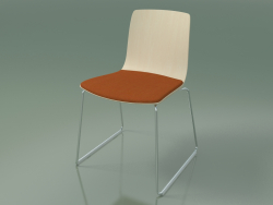 Silla 3981 (en un trineo, con una almohada en el asiento, abedul blanco)