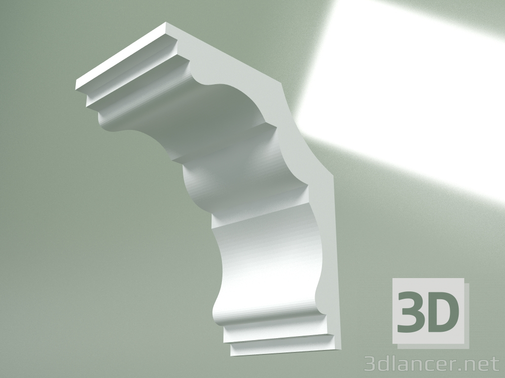 Modelo 3d Cornija de gesso (plinto de teto) KT427-1 - preview