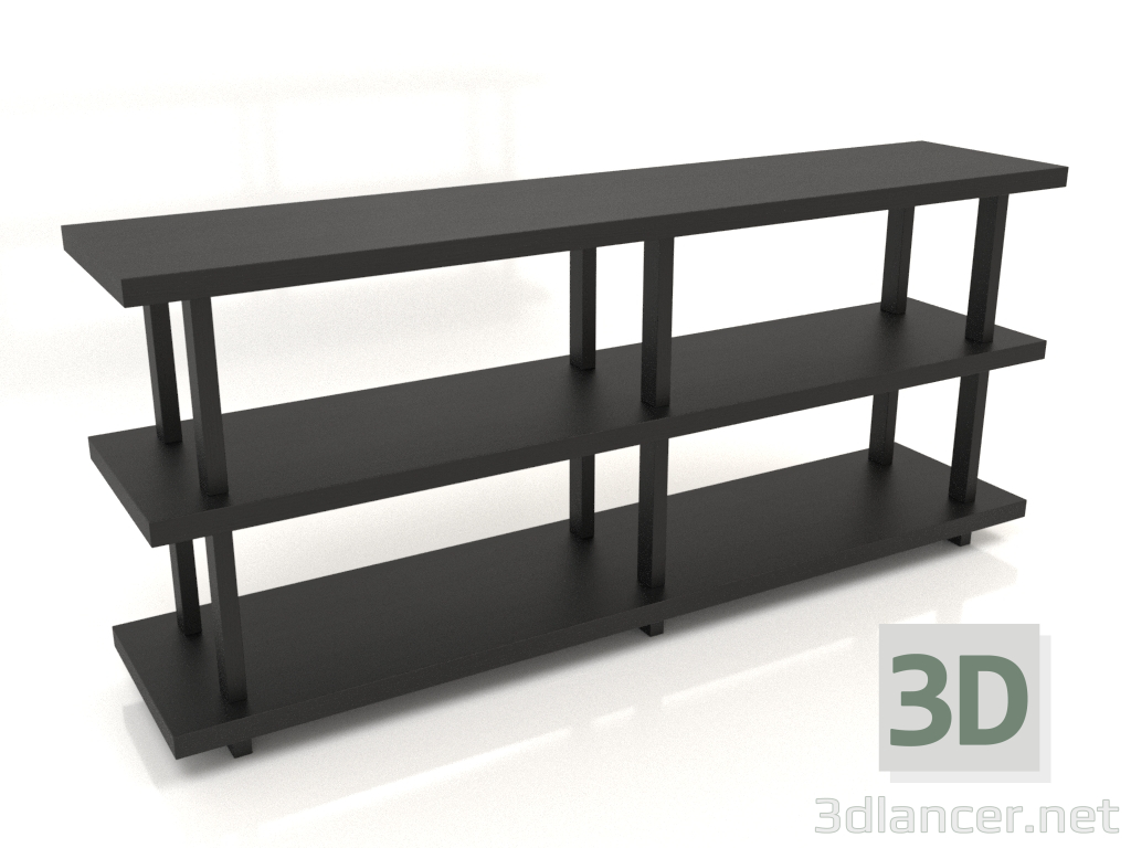 3d модель Стелаж ST 01 (1800х400х800, wood black) – превью