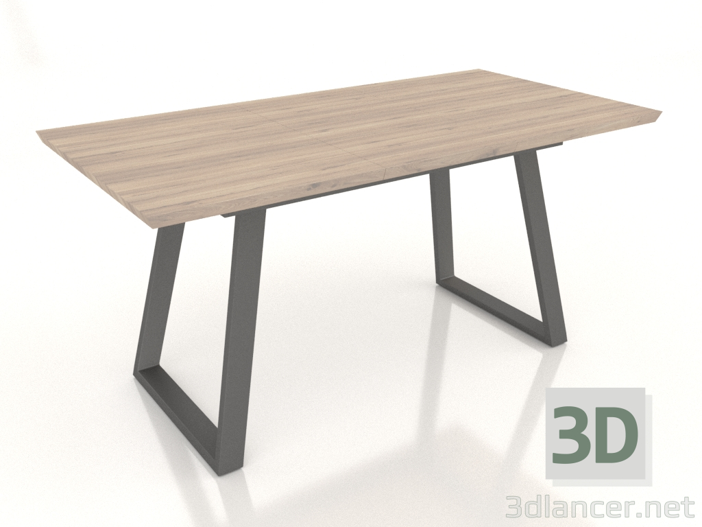 3D Modell Klapptisch Maryland 120-160 (Eiche-Schwarz) - Vorschau