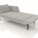 3d model Chaise longue 207 with an armrest on the left (metal legs) - preview