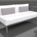 3d model Sofa module, section 1 right (Anthracite) - preview