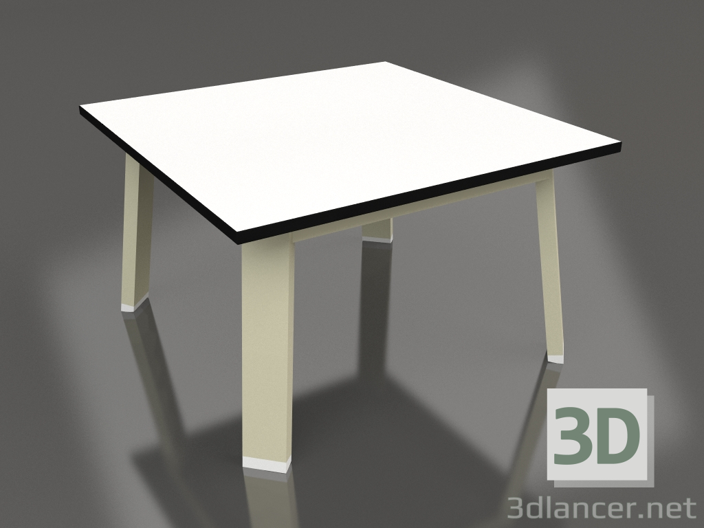 Modelo 3d Mesa lateral quadrada (Ouro, Fenólico) - preview