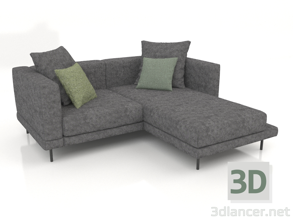 modello 3D Divano Carol 1960 x 1800 (Galioano 03) - anteprima