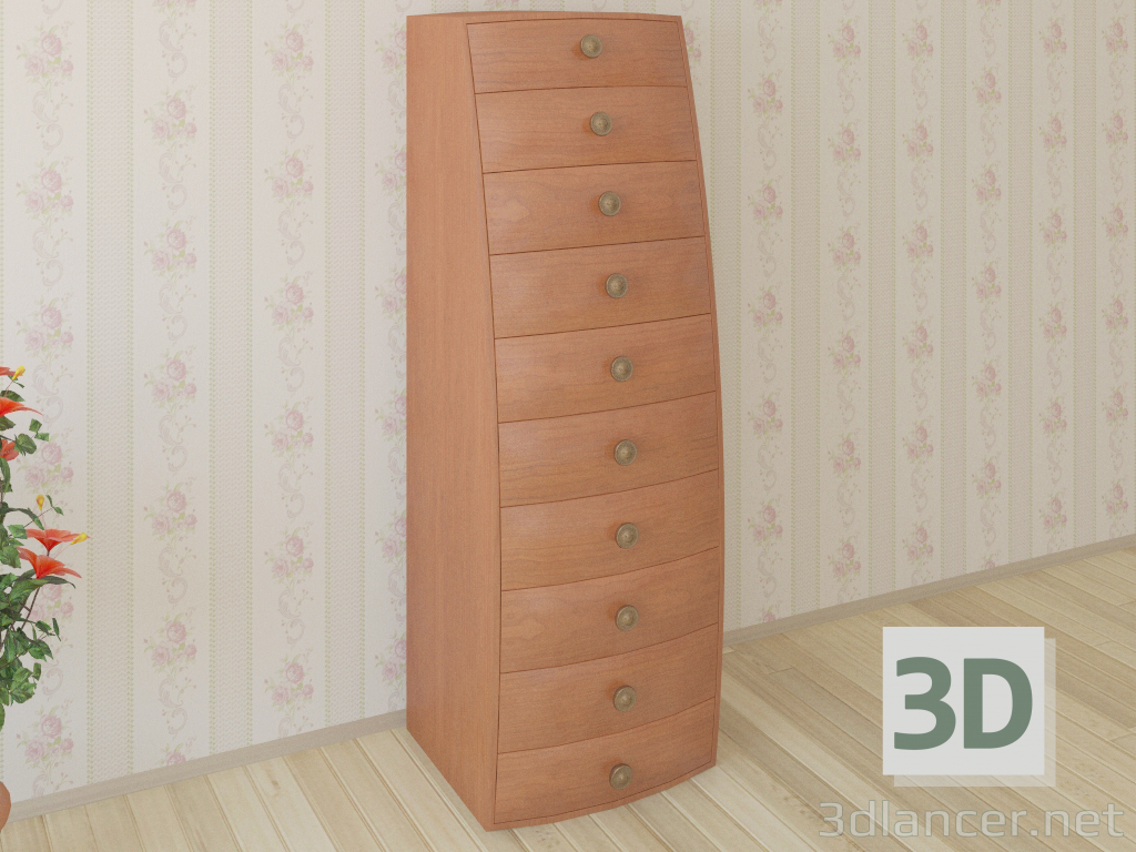 Alta cajonera 3D modelo Compro - render