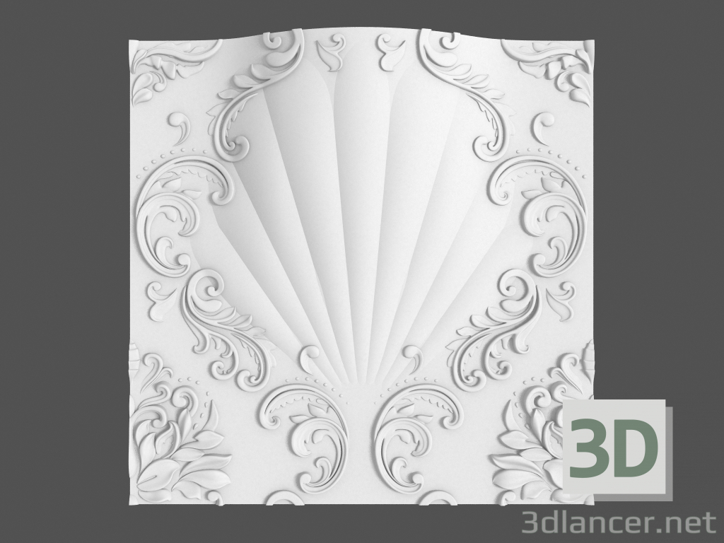 3d model 3D panel Valencia LED - preview