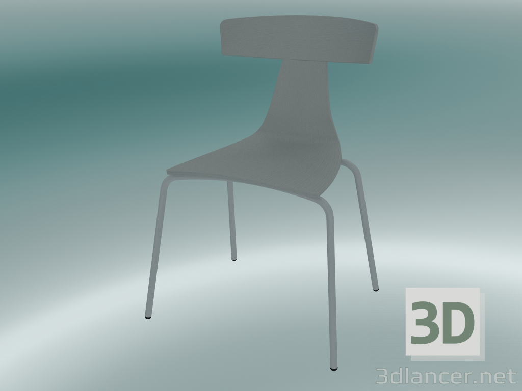 3d model Chair REMO wood chair metal structure (1416-20, ash gray, gray) - preview