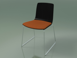 Silla 3981 (en un trineo, con una almohada en el asiento, abedul negro)