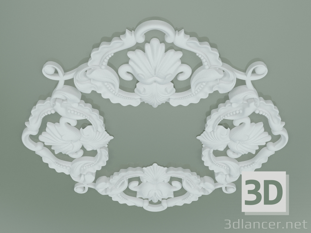 modello 3D Presa in gesso prefabbricata PA017 - anteprima