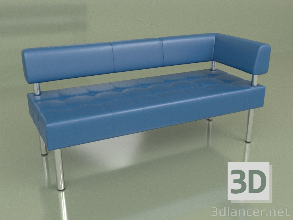 modèle 3D Section trois places gauche Business (Cuir bleu) - preview