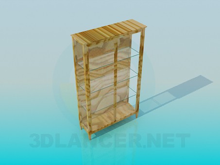 3d model Glazed bookcase - preview