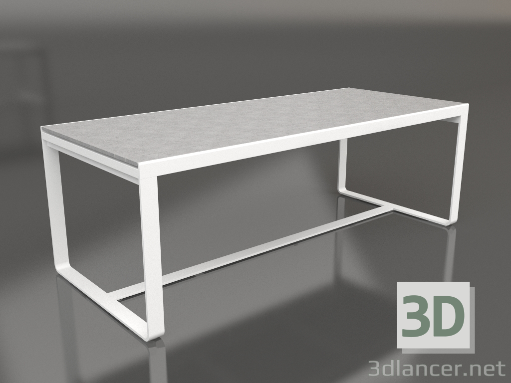 3D Modell Esstisch 210 (DEKTON Kreta, Weiß) - Vorschau