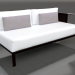 3d model Sofa module, section 1 right (Black) - preview