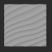 3d model Gypsum 3D panel Wave diagonal shallow - preview