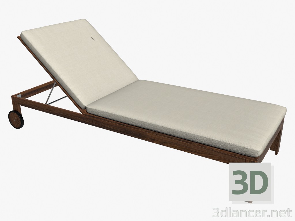 3d model Sillón con cojines (posición 3) - vista previa