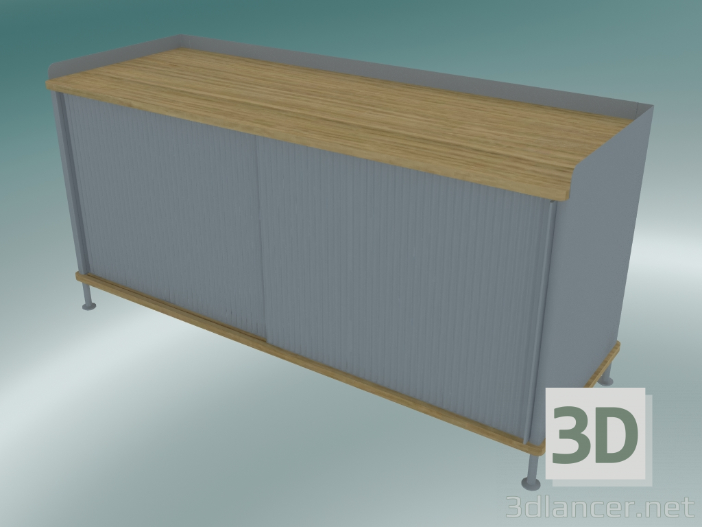 3d model Buffet Enfold (Bajo, Roble, Gris) - vista previa