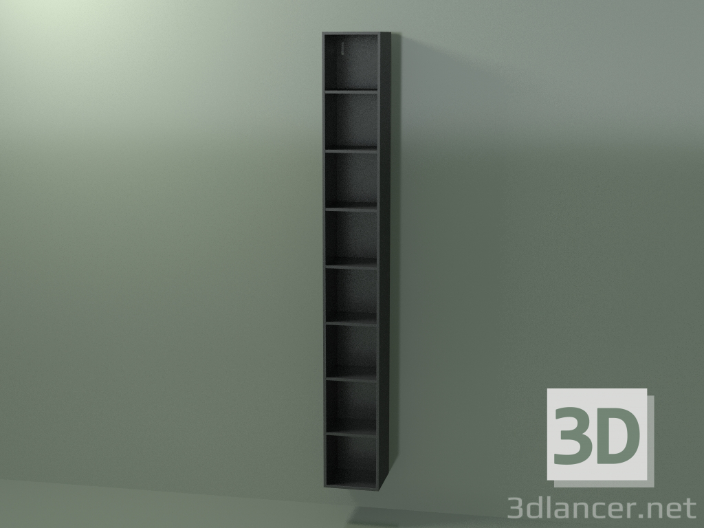 3d model Wall tall cabinet (8DUAFC01, Deep Nocturne C38, L 24, P 24, H 192 cm) - preview