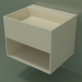 modello 3D Lavabo sospeso Giorno (06UN33301, Bone C39, L 60, P 50, H 48 cm) - anteprima