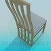 3d model Chair with wooden backrest - preview