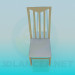 3d model Chair with wooden backrest - preview