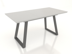 Mesa plegable Dakota 120-160 (blanco-negro)