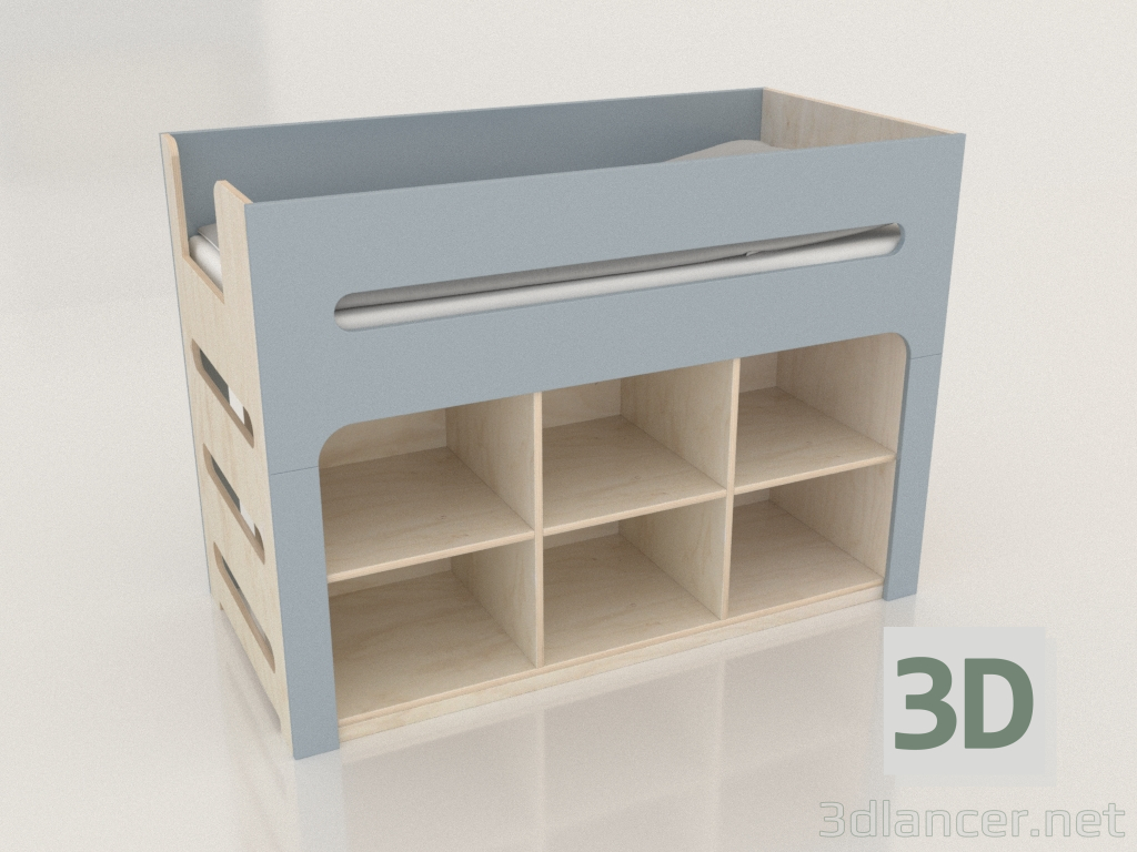 Modelo 3d Cama alta MODE PB (UQDPBA) - preview