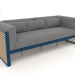 3D Modell 3-Sitzer-Sofa (Graublau) - Vorschau