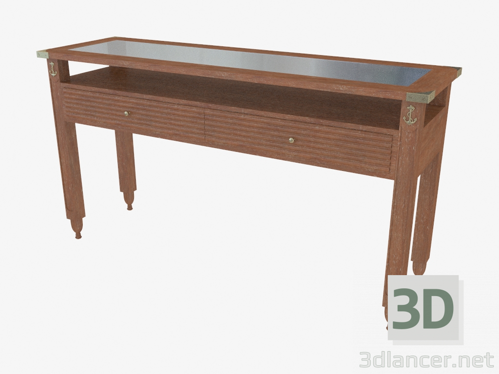 3d model Consola con decoración náutica - vista previa