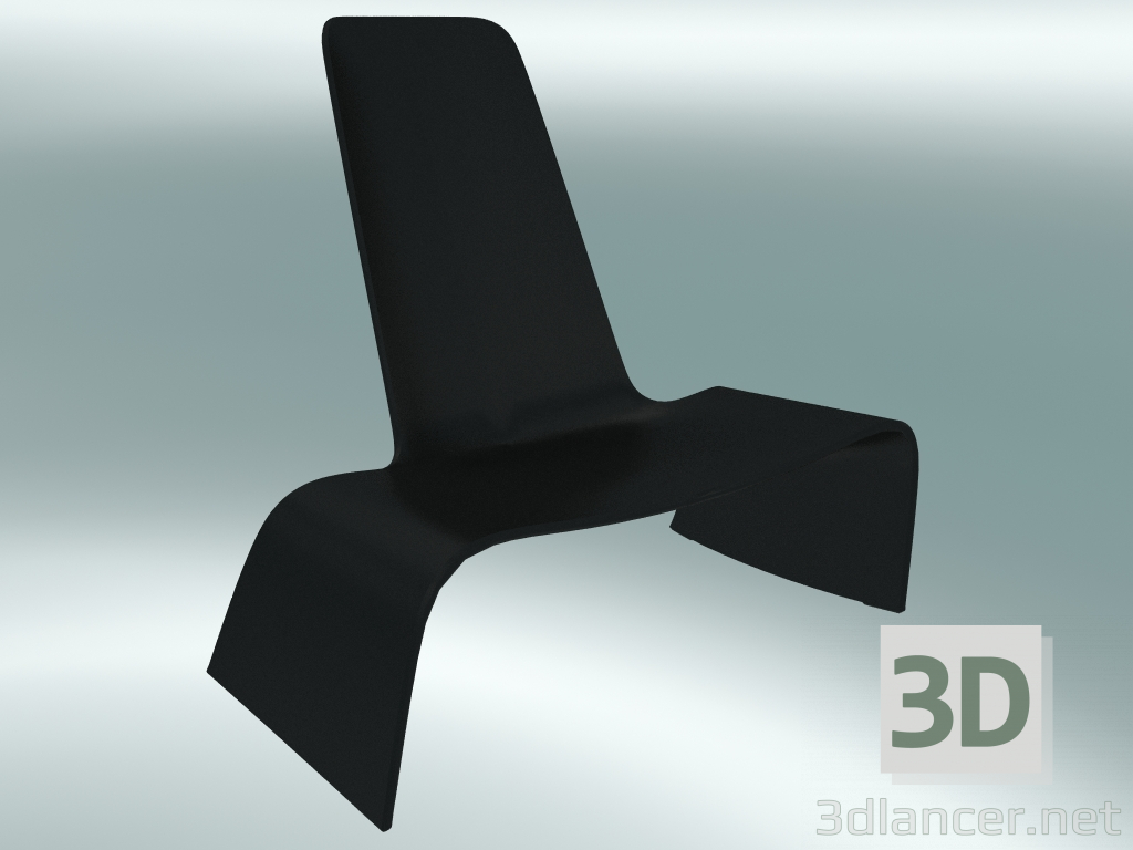 3d model Sillón LAND lounge lounge (1100-00, negro) - vista previa