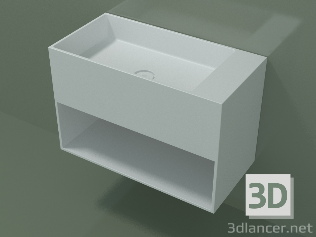 modèle 3D Lavabo suspendu Giorno (06UN43101, Glacier White C01, L 72, P 36, H 48 cm) - preview