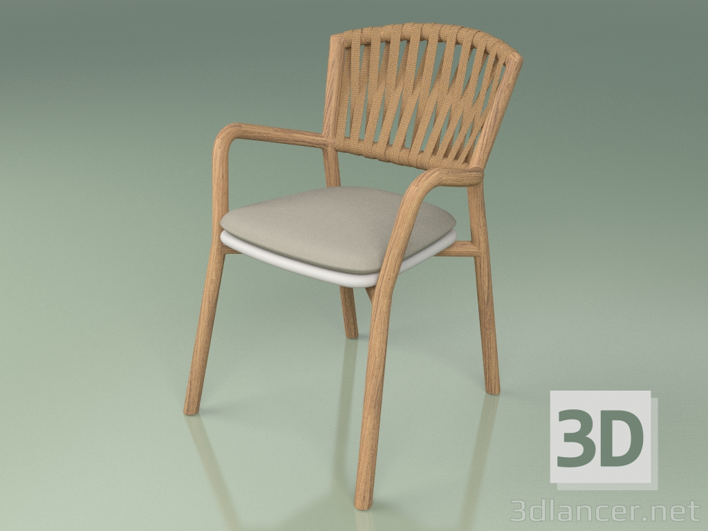 modello 3D Cuscino Sedia 161 (Resina Poliuretanica Grigio) - anteprima